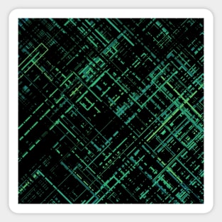 Criss-cross Pattern, Green Sticker